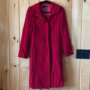 Elegant Red Women's Coat